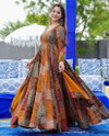 Maxy Printed Long Designer Gown With Dupatta Catalog
